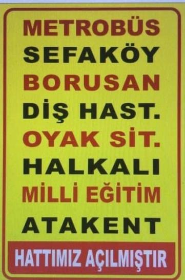 Atakent Sefaköy Minibüs Hattı Açıldı